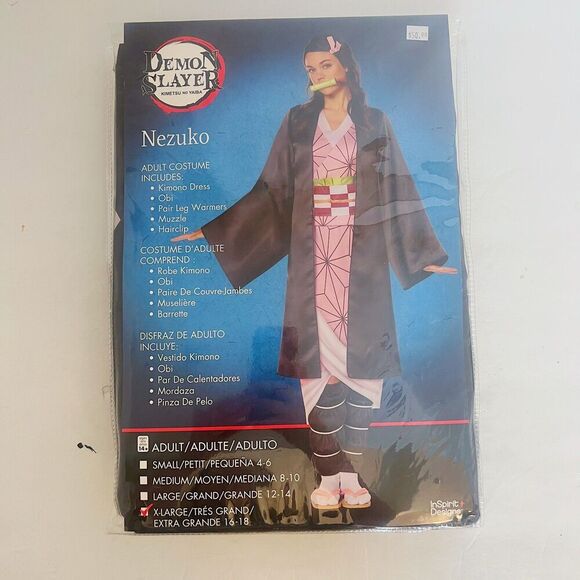 NWT Demon Slayer Nezuko Adult Costume Women's Size XL Anime - Picture 2 of 5